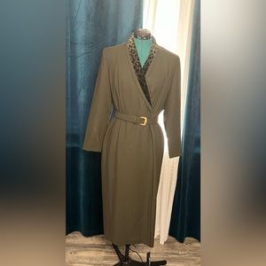 Vintage Kasper ASL green dress coat